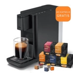 TCHIBO Qbo ICONIC + 40 Kapseln Kapselmaschine Schwarz
