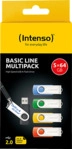 INTENSO USB-Stick 5er Pack Speicherstick, 64 GB, 28 MB/s, Bunt