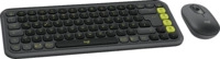 LOGITECH POP Icon Combo, Tastatur und Maus Set, kabellos, Graphite