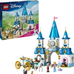 LEGO Disney Princess 43275 Cinderellas Schloss und Pferdekutsche Bausatz,...
