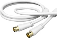HAMA Quick-F-Stecker auf Quick-F-Stecker, 1.5 m, 100 dB, SAT -, Anschlusskabel, 1,5 m