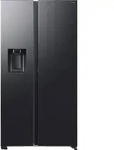 SAMSUNG RS80F66KBFEF RS80F Side-by-Side (634 l, B, 1784 mm hoch, Premium Black Steel)