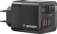 VERBATIM GaN Charger Adapter inkl. USB-C Kabel Universell, 100-240 Volt 65 Watt,