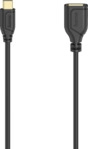 HAMA Flexi-Slim USB-C-OTG-Kabel, 0.15 m, Schwarz