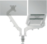 LEITZ Ergo Platzsparender, dual, mit Laptophalterung, Monitorarm