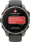 GARMIN fenix 8 Pro, 47 mm AMOLED Smartwatch Silikon, 22 mm, Graphit/Schwarz