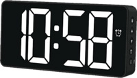 HAMA 00185896 Bali Digitaller Wecker, Schwarz