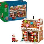LEGO Iconic 40809 Weihnachtliches Lebkuchenhaus Bausatz, Mehrfarbig
