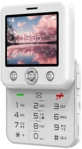 ONESTYLE Diamond Flip Phone Featurephone, White