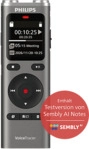 PHILIPS DVT2075 Diktierger&auml;t, metallisches Graphitgrau, mattes Schwarz, Silber