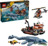 LEGO Jurassic World 77983 Mosasaurier-Angriff auf das Boot Bausatz, Mehrfarbig