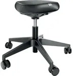 LEITZ Ergo Active Sitzhocker mit Rollen und DDF-Dual-Density-Schaumstoff-Komfortsitz,