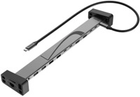 HAMA USB-C-Docking-Station, 12 Ports Dockingstation, Grau