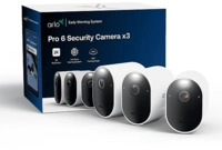 ARLO Pro 6 2K+ &Uuml;berwachungskamera, 3er Set, Sicherheitskamera