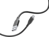 CELLULAR LINE Softtouch Lightning auf USB, Ladekabel, 1,2 m, Schwarz