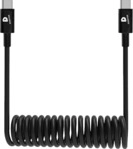 DEQSTER Spiralform, USB-C zu Ladekabel, Schwarz