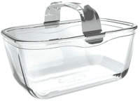 PYREX Airfryer Glasschale rechteckig mit Sicherheitsgriff, 1,55 L, 20x14x9 cm