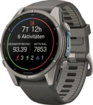 GARMIN FENIX 9 - 43 MM KIESELGRAU/TITAN Smartwatch Faserverst&auml;rktes Polymer mit