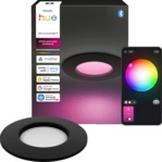 PHILIPS Hue Slim Downlight LED Einbauleuchte, 90 mm, 1000 lm, Schwarz, 1000&ndash;20000K,