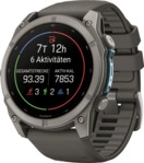 GARMIN FENIX 9 - 51 MM KIESELGRAU/TITAN Smartwatch Faserverst&auml;rktes Polymer mit