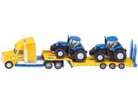 SIKU 1805 LKW mit New Holland Traktoren, LKW: Gelb/Blau, Traktor: Blau