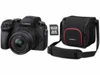PANASONIC Lumix DMC-G70K + 16 GB Speicherkarte Tasche Systemkamera mit Objektiv 14-42
