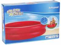 SPLASH FUN SF Baby-Pool uni mit aufblasbarem Boden, Ø 85 cm Planschbecken Rot