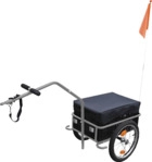 FISCHER 86389 Profi Plus III, Fahrradanh&auml;nger, 49 l 49-Liter-Klappbox, Silber