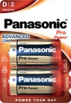 PANASONIC 00215999 LR20PPG/2BP D Batterie, Alkaline, 1.5 Volt