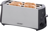 CLOER 3710 Toaster Silber/Schwarz (1380 Watt, Schlitze: 2)