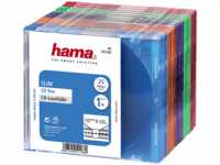 HAMA 25er Pack Slim CD-Leerhüllen Farblich sortiert