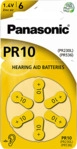 PANASONIC PR-230/PR10 10 Knopfzelle, Zink-Luft, 75 mAh