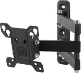 ONE FOR ALL Smart Turn Wandhalterung, max. 27 Zoll, Schwenkbar, Neigbar, Schwarz