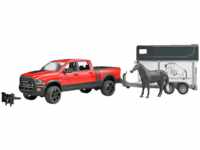 BRUDER RAM 2500 Power Wagon mit Pferdeanhänger Spielzeugfahrzeug Mehrfarbig