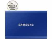 SAMSUNG Portable SSD T7 PC/Mac Festplatte, 500 GB SSD, extern, Indigo blue