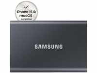 SAMSUNG Portable SSD T7 PC/Mac Festplatte, 1 TB SSD, extern, Titan grey