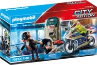 PLAYMOBIL 70572 Polizei-Motorrad: Verfolgung des Geldr&auml;ubers Spielset, Mehrfarbig