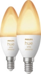 PHILIPS Hue White Amb. Doppelpack E14 Kerze 2x470 LED Lampe Warmwei&szlig; bis Kaltwei&szlig;
