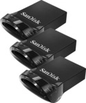 SANDISK Ultra&reg; Fit 3er-Pack USB-Flash-Laufwerk, 32 GB, 130 MB/s, Schwarz