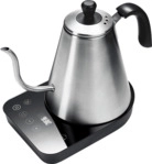 TCHIBO elektrischer Schwanenhalskessel Wasserkocher Silber/Schwarz