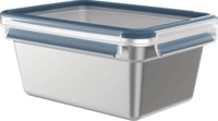 EMSA N11506 Clip & Close 2 Liter Frischhaltedose Edelstahl/Blau