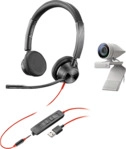 POLY Studio P5 Kit mit Blackwire 3325 Corded Headset, Mehrfarbig