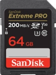 SANDISK Extreme PRO&reg; UHS-I, SDXC Speicherkarte, 64 GB, 200 MB/s