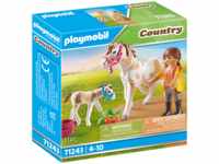 PLAYMOBIL 71243 Pferd mit Fohlen Spielset, Mehrfarbig