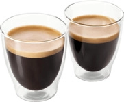 TCHIBO 2er Set - doppelwandige Caff&egrave; Crema Gl&auml;ser Transparent