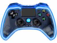 READY 2 GAMING Pro Pad X LED Editon Controller Transparent / Blau für PlayStation 4