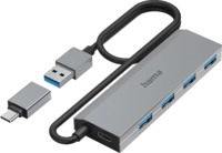HAMA 4 Ports, USB Hub, Anthrazit