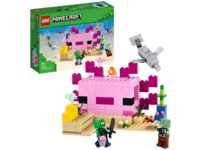 LEGO Minecraft 21247 Das Axolotl-Haus Bausatz, Mehrfarbig