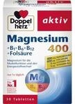 Doppelherz aktiv Magnesium 400 + B1 + B6 + B12 + Fols&auml;ure