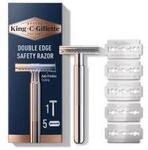 King C. Gillette Rasierhobel Herren, Rasierer + 5 Rasierklingen